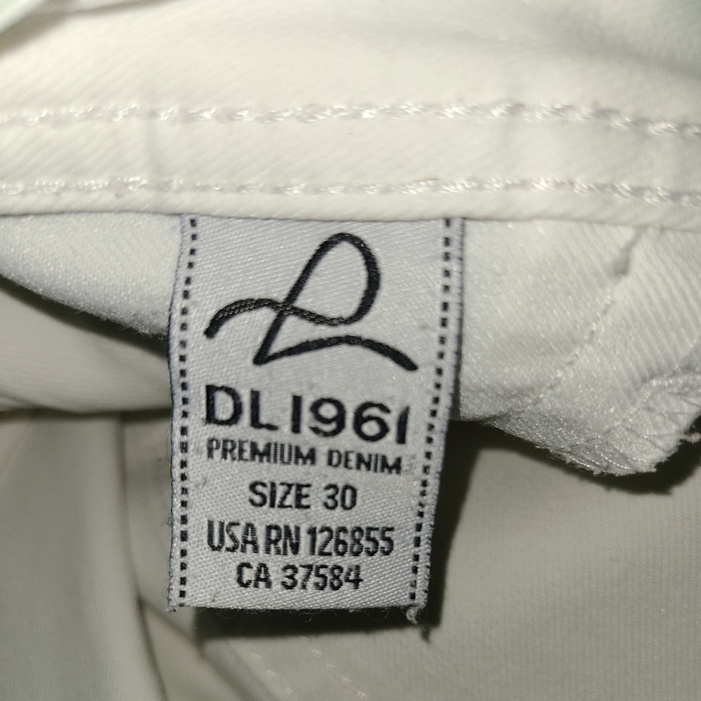 DL 1961 Cream Jeans Skinny Size 30